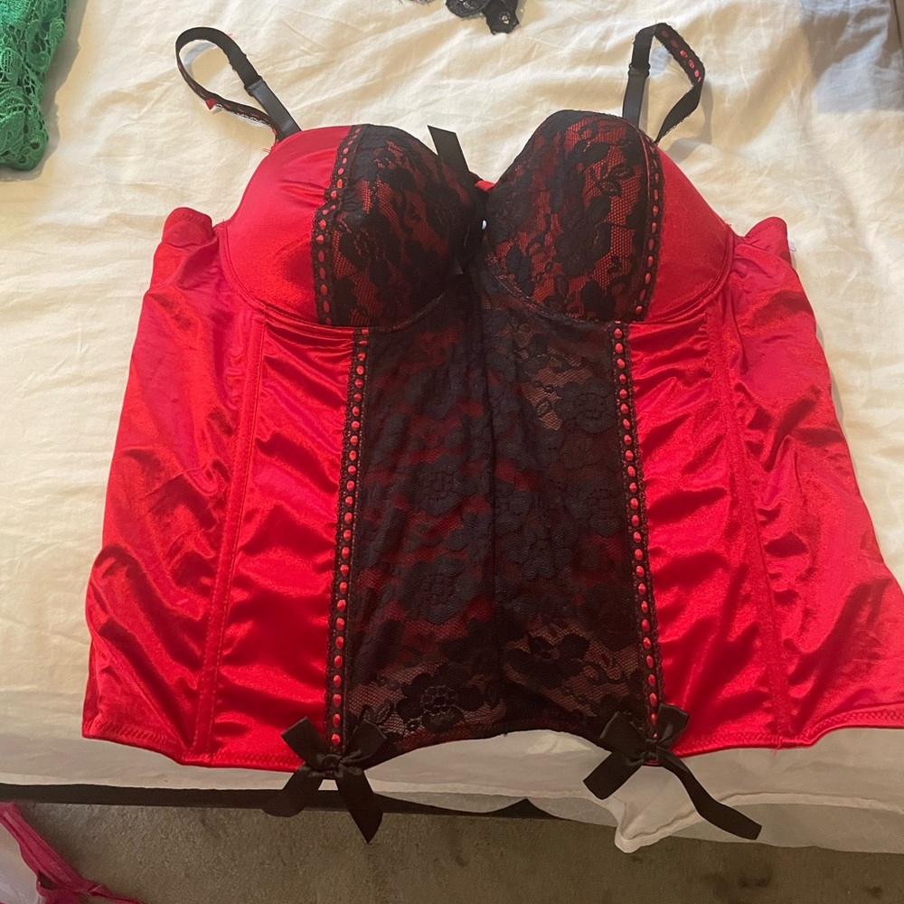 Torrid Scarlet and Ebony Lace Chemise